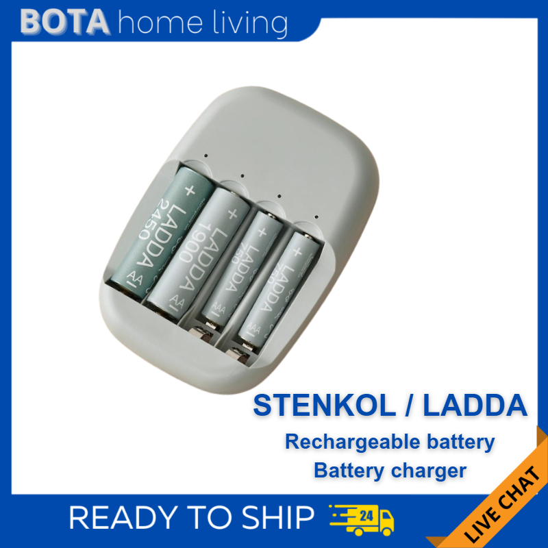 LADDA Rechargeable battery, HR03 AAA 1.2V, 750mAh - IKEA