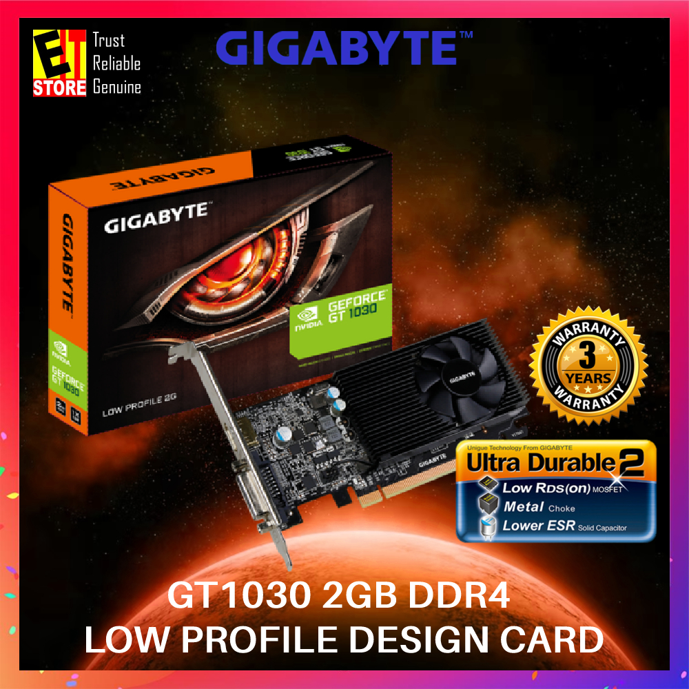 GIGABYTE GT 1030 2GB DDR4 Low Profile GRAPHIC CARD GV N1030D4 2GL