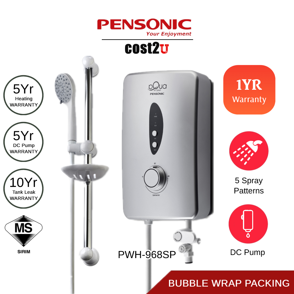 Pensonic Water Heater | PWH-968SP PWH-M981E MWH-38Q Home Shower Heater with  Pump Pempanas Air 熱水器 熱水器 | Shopee Malaysia