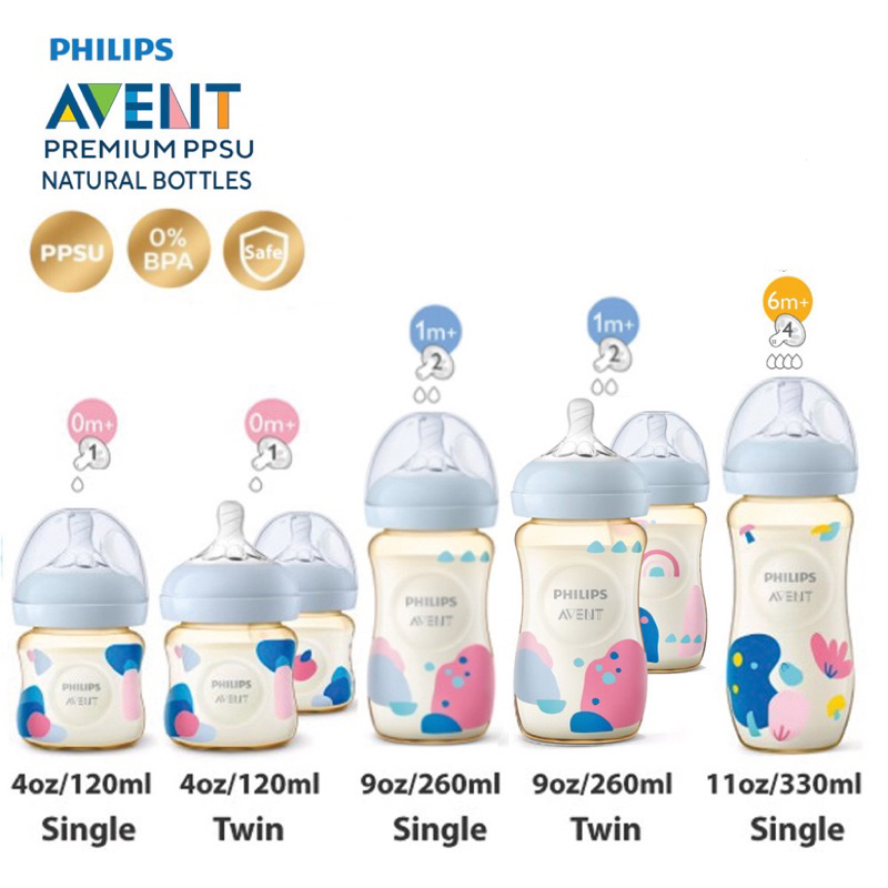 PHILIPS AVENT Natural Baby Feeding Milk Bottle BPA Free PP 4oz 9oz Genuine