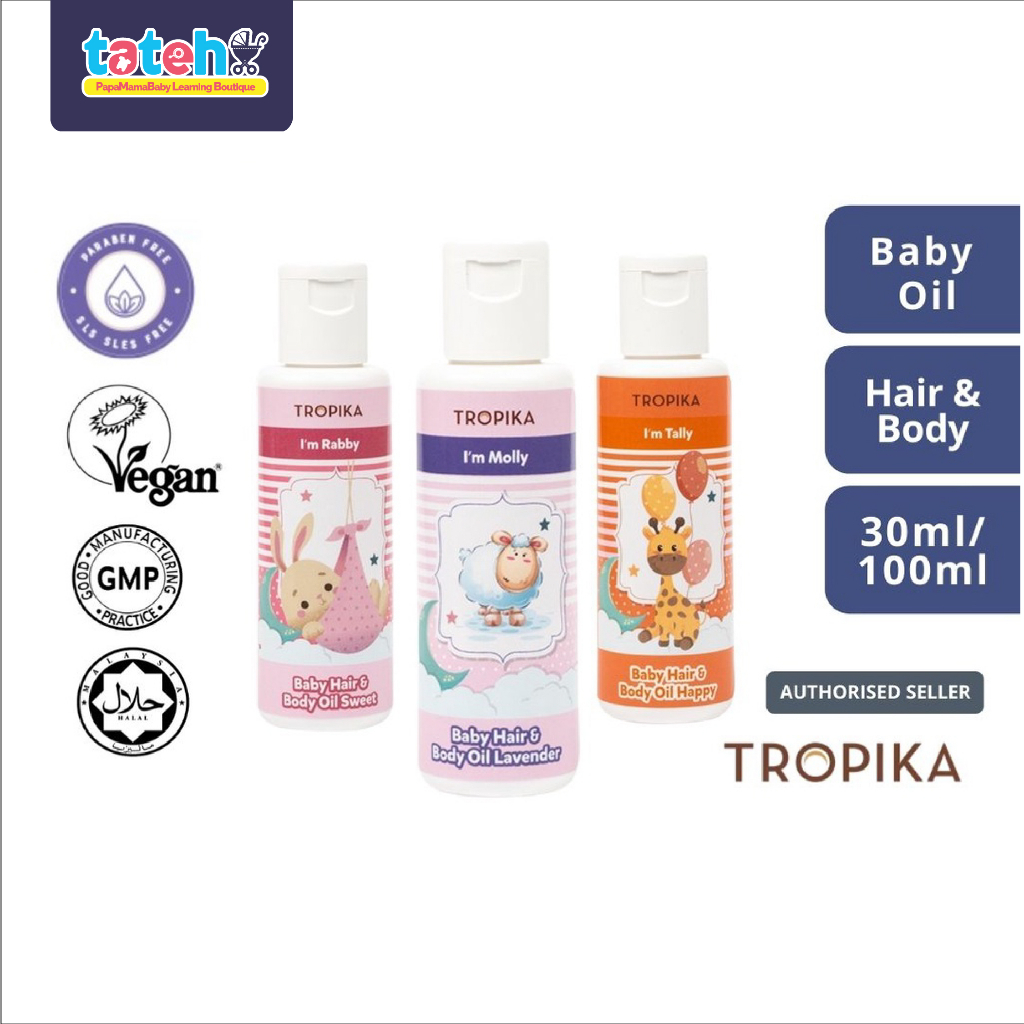 Tropika Baby Hair & Body Oil - Lavender/Happy/Sweet 30ML | Shopee Malaysia