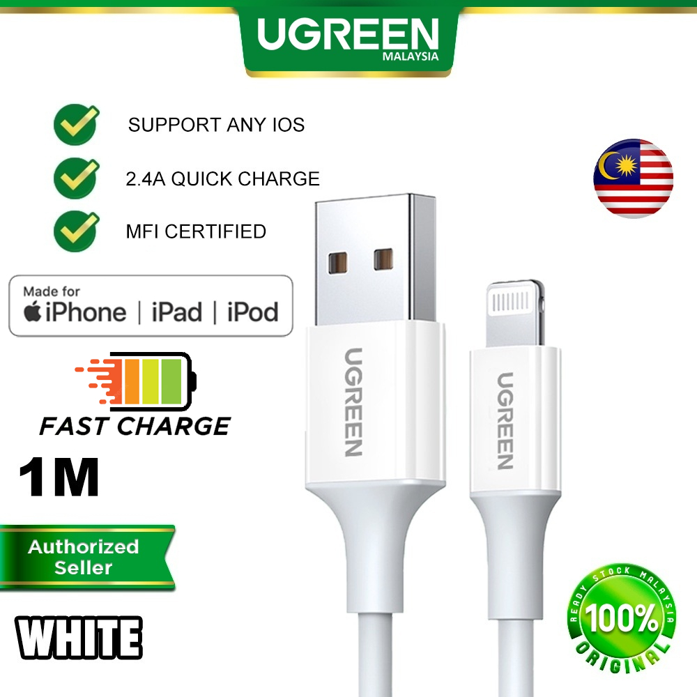 UGREEN MFi USB to Lightning Cable for iPhone 14 13 12 Pro Max 2.4A Fast  Charging for iPhone for iPad Phone Data Cable - AliExpress