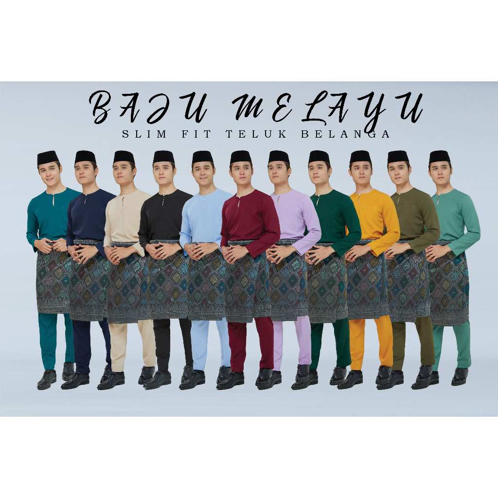 Baju melayu store slim fit 2019