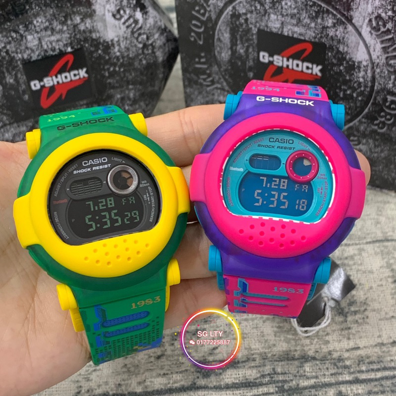 100% ORIGINAL CASIO G-SHOCK G-B001RG-4/G-B001RG-3 aka JASON COLORFUL JAM  TANGAN LELAKI/UNISEX G B001/G-B001