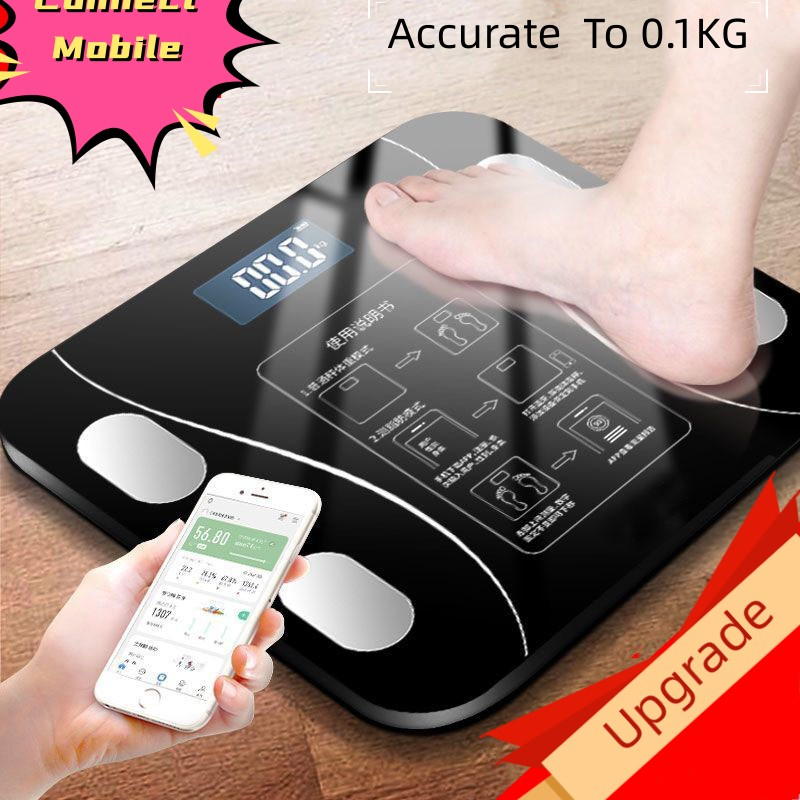 80 in 1 Digital Body Weight Scale Monitoring Analyser Digital Body Weighing  Scale Smart Body Fat Scale Timbang Berat