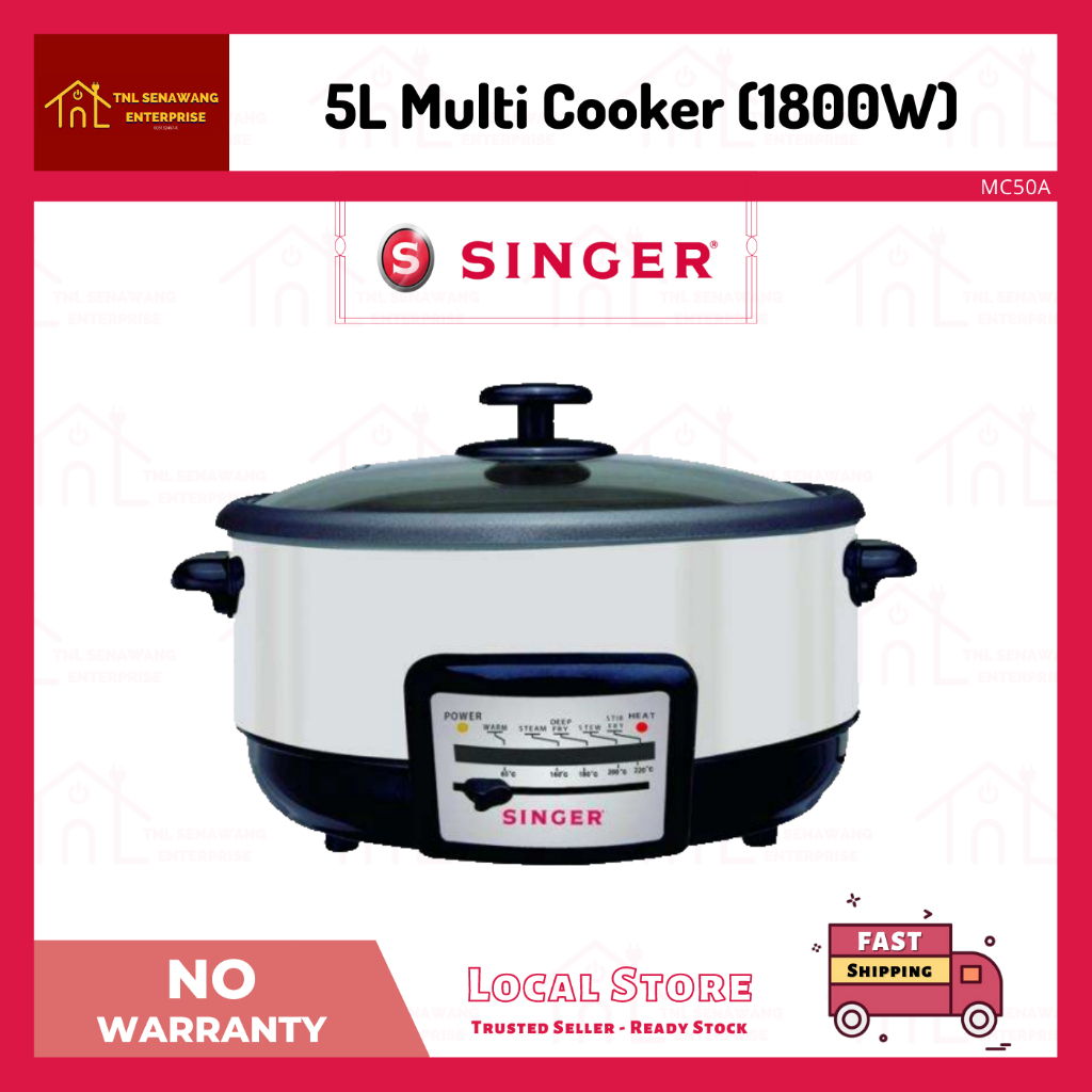 READY STOCK SINGER 5L Multi Cooker MC50A Periuk Serbaguna