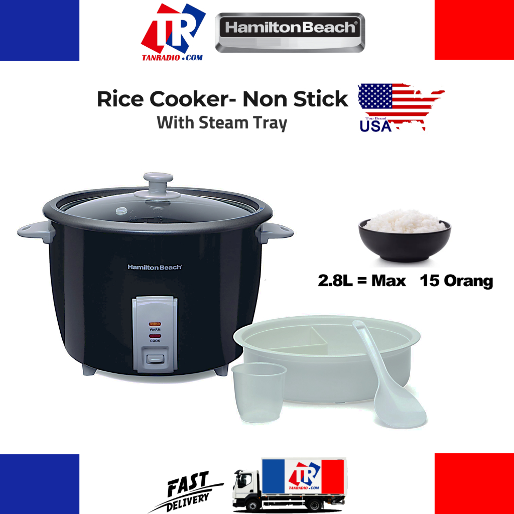 Best Buy: Hamilton Beach 30-Cup Rice Cooker Black 37550