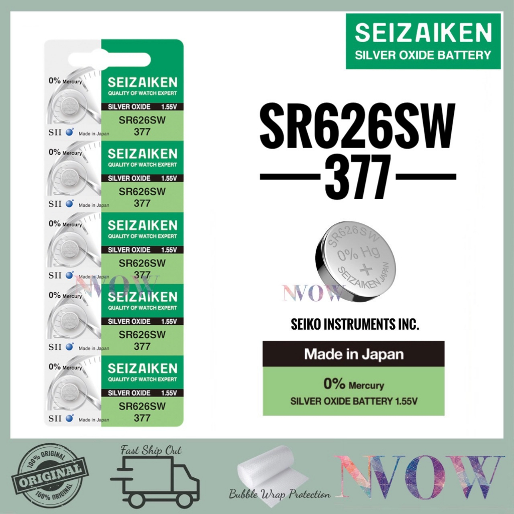 Seizaiken 377 Battery (SR626SW) 1.55V Battery (1PC)