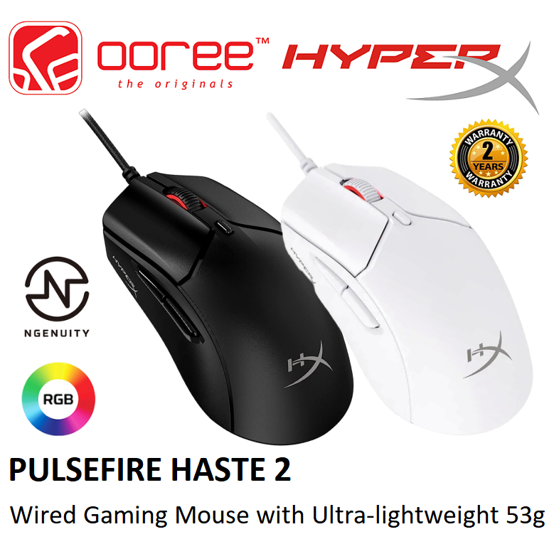 Hyperx Pulsefire Haste 2 Rgb Wireless Gaming Mouse 8000mhz 2.4ghz