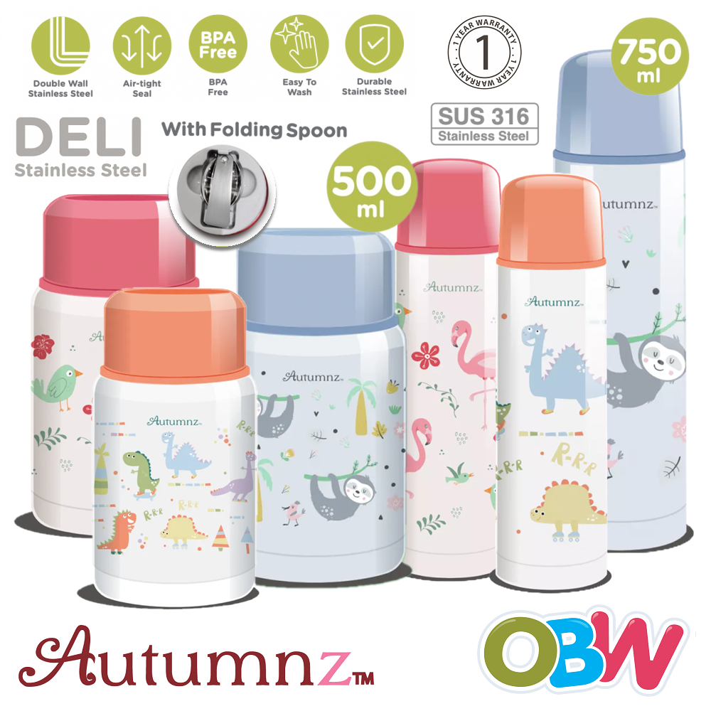 Autumnz DELI Stainless Steel Vacuum Food Jar (500ml), DELI Stainless Steel  Vacuum Flask (500ml / 750ml), Baby Food Jar