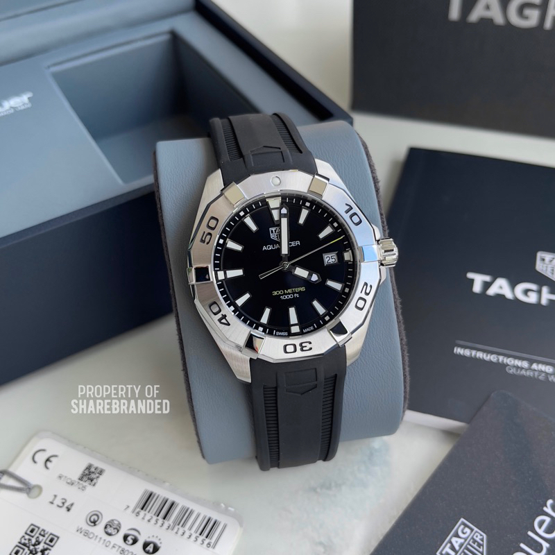 Tag heuer aquaracer shop quartz rubber strap