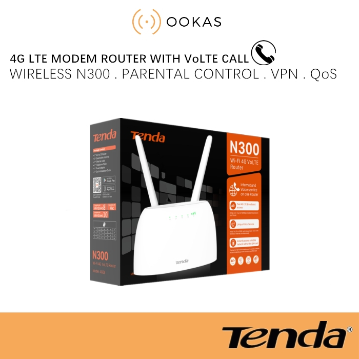 Tenda 4G06 4G LTE Wireless N300 Wifi Router Sim Can Voice Call [4G680 Replacement] TP-LINK TL-MR6400 MR100 | Shopee Malaysia