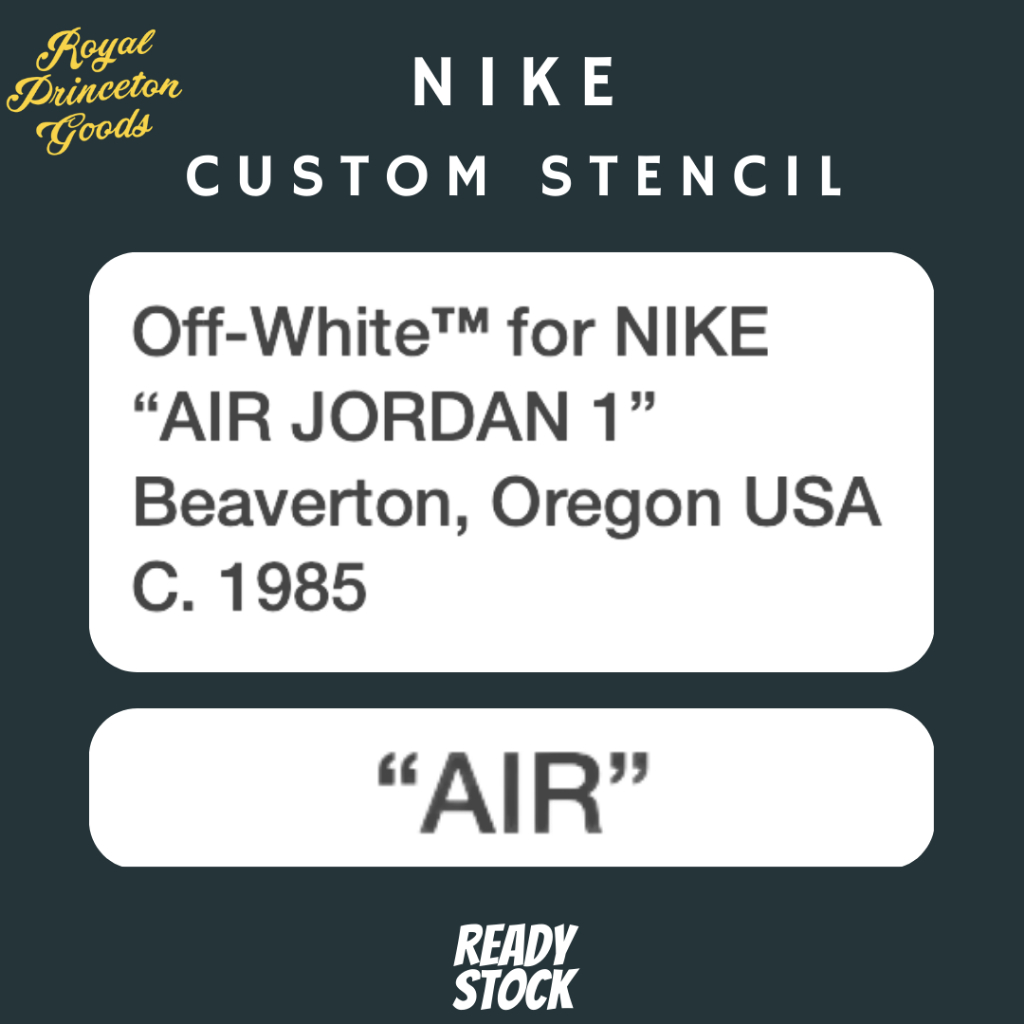 Off white clearance jordan 1 stencil