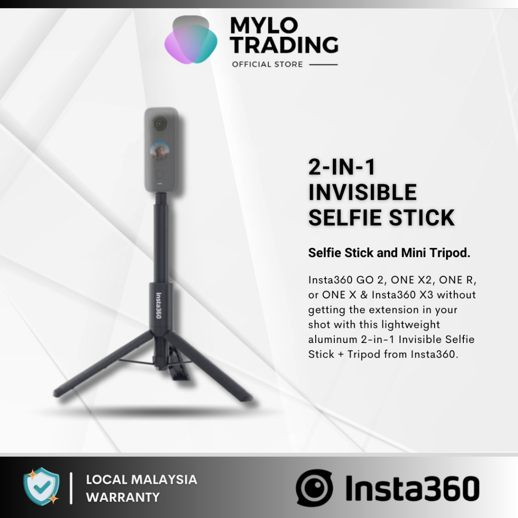 Buy 2-in-1 Invisible Selfie Stick + Tripod - Insta360