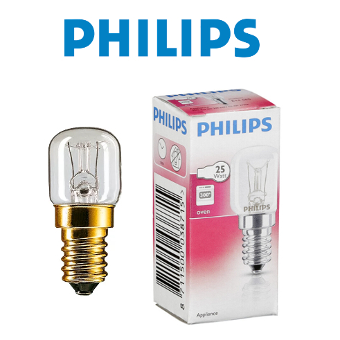 ORIGINAL Philips E14 T22 25w 230v 300°C Clear Oven Bulb