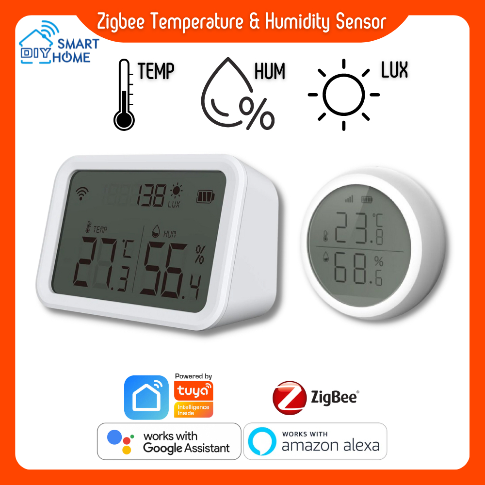 Tuya ZigBee Temperature and Humidity Sensor compatible with Alexa Google