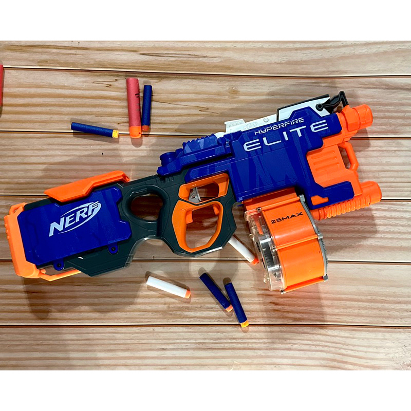 NERF N-strike Elite Hyperfire Blaster With 25 Dart Drum Fires up