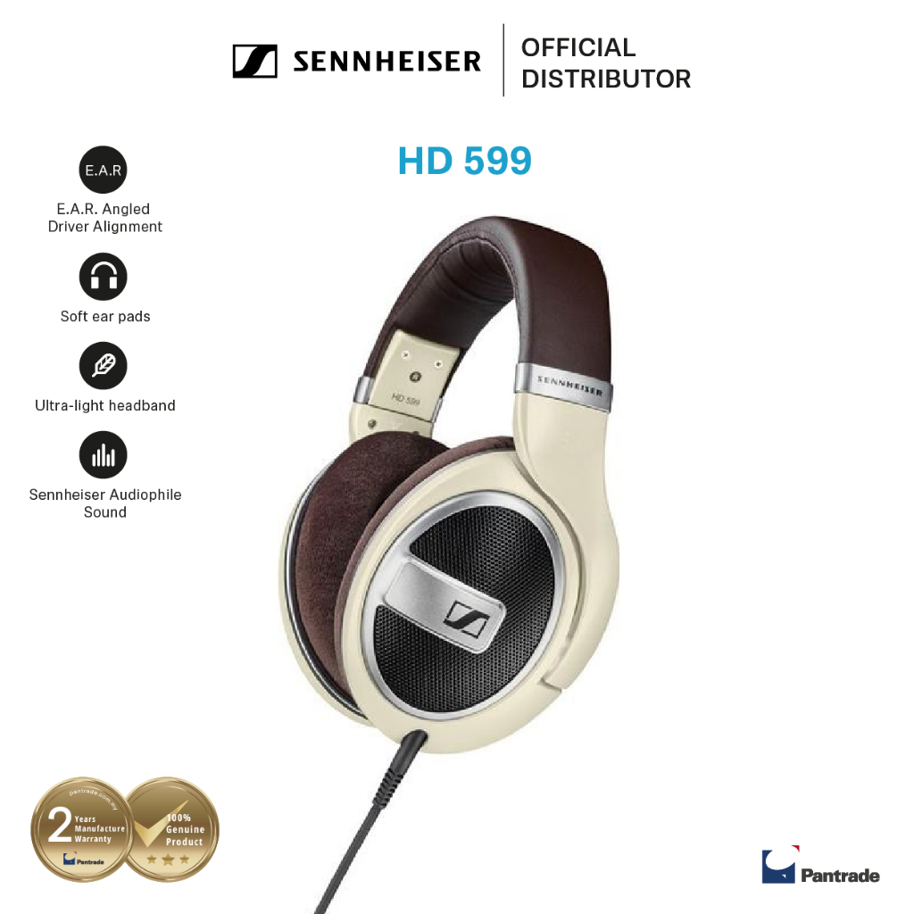 Sennheiser HD 599 Open-back Around-ear Audiophile Headphones