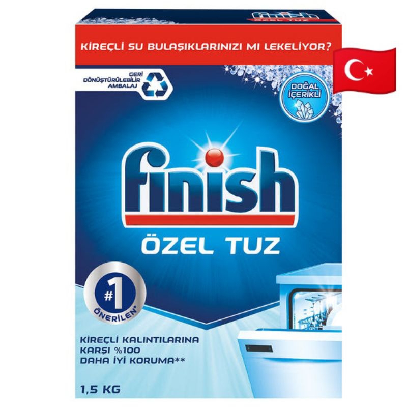 Finish Dishwasher Salt 1.5kg imported from Turkey READY STOCK