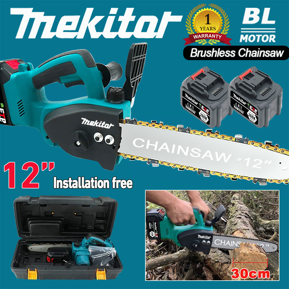 Mekitor cordless chainsaw battery electric chain saw mini 12 inch