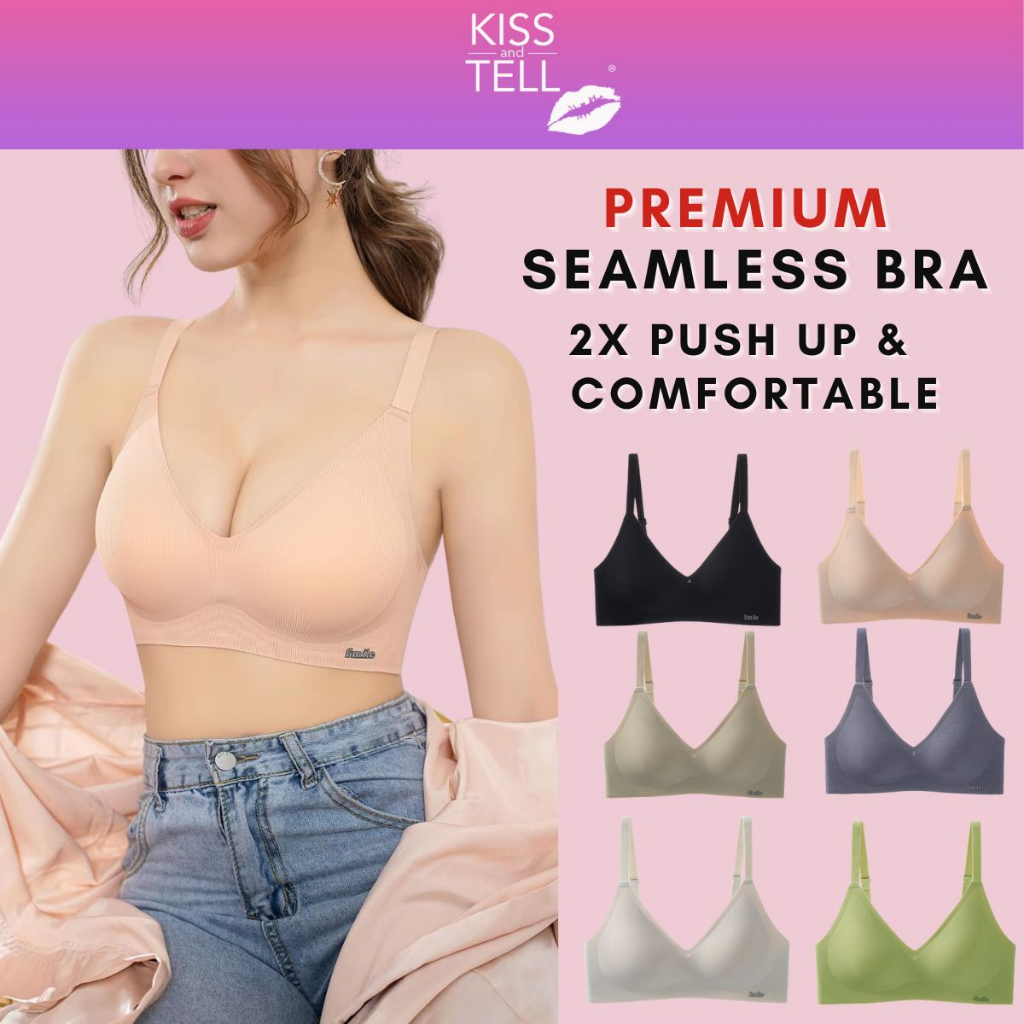 Kiss & Tell Premium Olivia Seamless Wireless Paded Push Up Bra in Nude 2024, Buy Kiss & Tell Online