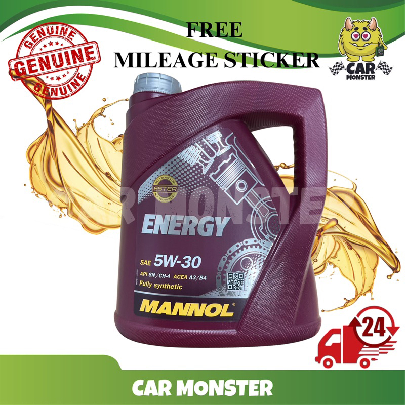 ORIGINAL MANNOL ENERGY 5W30 Fully Synthetic Engine Oil with Ester SCT  Technology 4 Litre (4L)