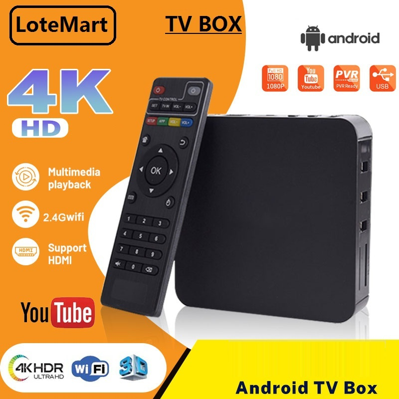 Ready1000Channel] 4K HD Android TV Box 2.4G Wifi Smart Box Android Media  Player Set-Top Box Android Google