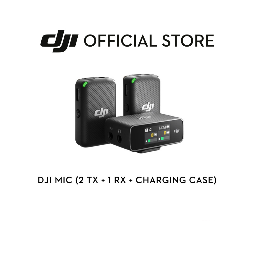 DJI Mic - 2-Person Compact Digital Wireless Microphone System for  Smartphones, Cameras, Laptops, 15-Hour Battery Life