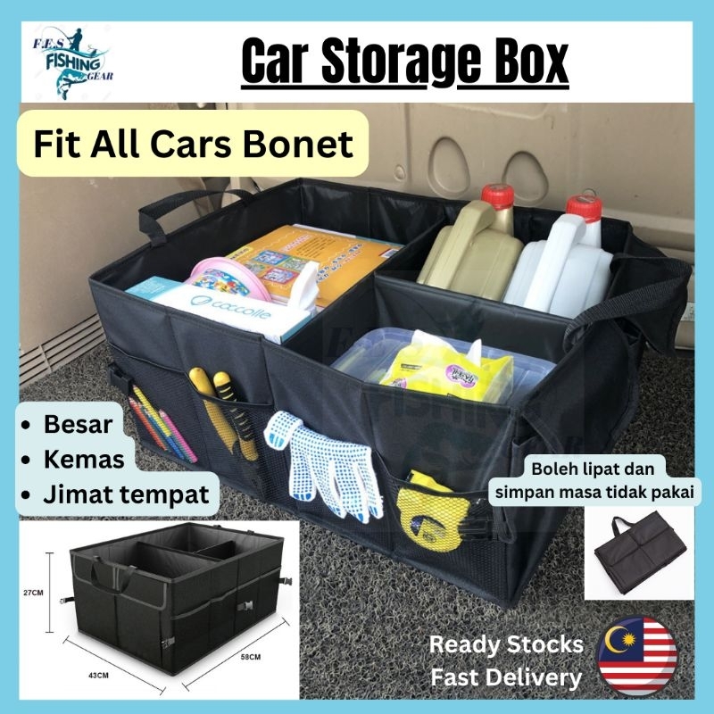 Large Car Boot Organizer Car Trunk Box Foldable Car Storage Box Bonet  Kereta Car Boot Storage Car Trunk Organiser