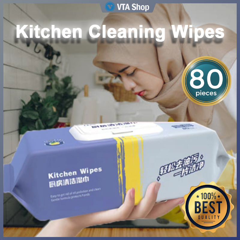 Disposable Kitchen Cleaning Wipes, Powerful Oil Removal