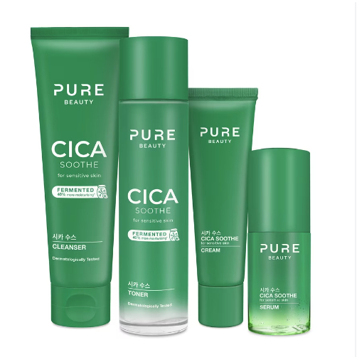 Pure Beauty Cica Soothe Cleanser / Toner / Repair Cream / Intensive Serum