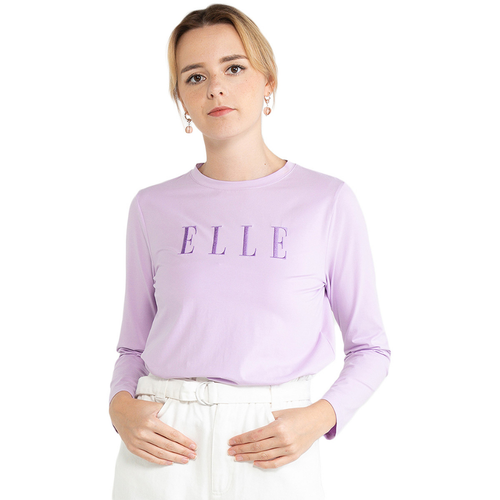 ELLE Leisure Logo Basic Long Sleeves Top EEL200028-A012303