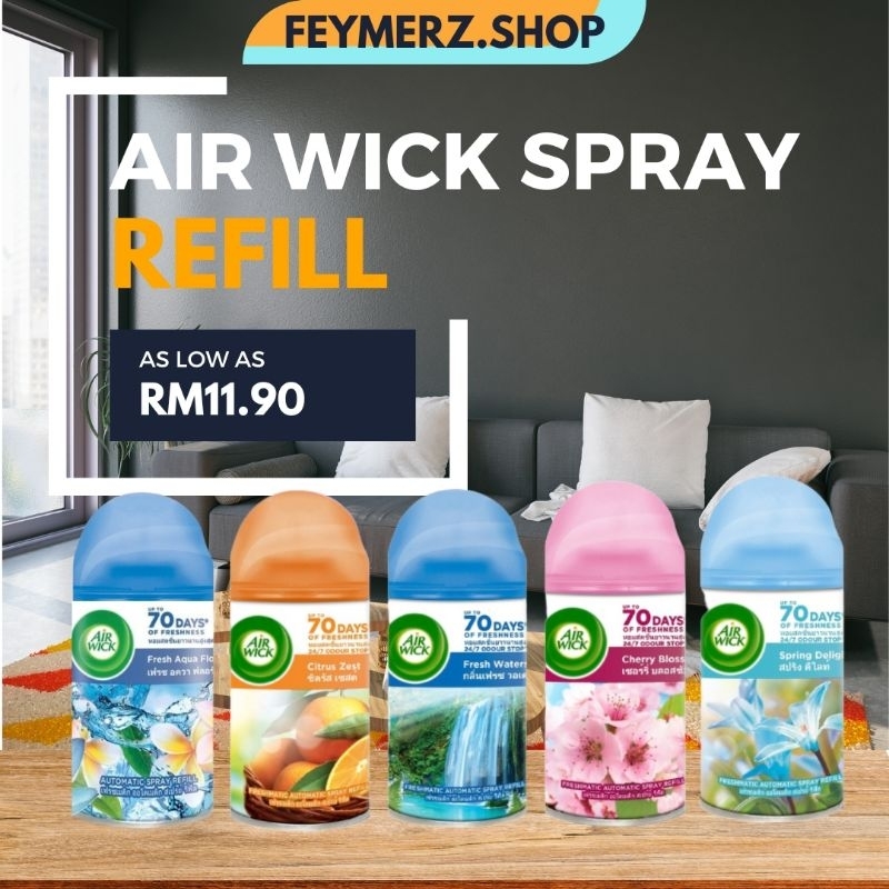AIR WICK Refill Automatic Spray Life Scent Airwick Pure Freshmatic Refil Air  Freshener Freshner Pewangi Rumah Bilik Car
