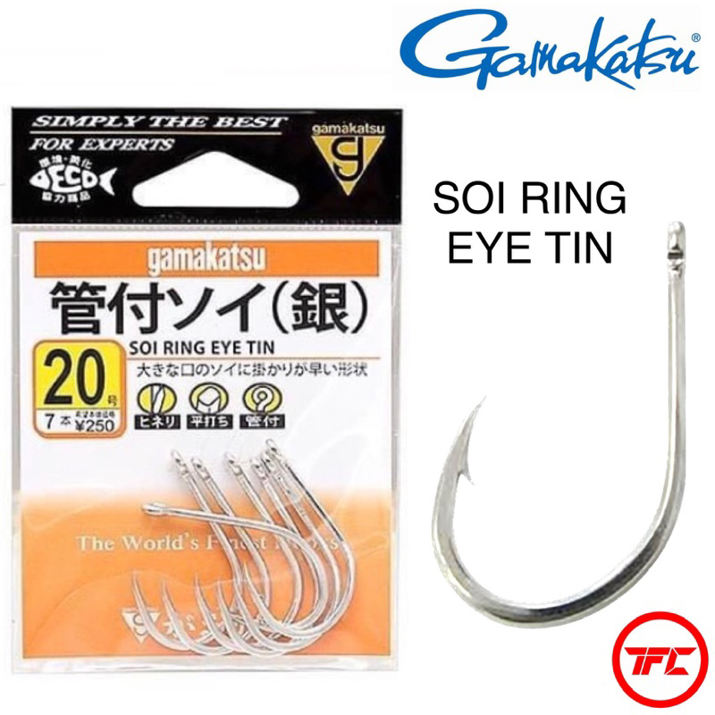 GAMAKATSU Soi Ring Eye Bari Tin Hook Fishing Bait