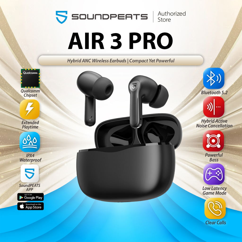 SoundPEATS Air3 Pro Wireless Earbuds, Active Noise Canceling