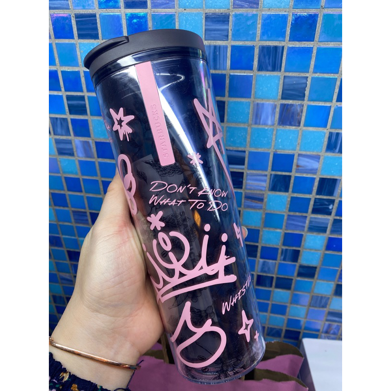 READY STOCK- Black Pink+ Starbucks Black tumbler | Shopee Malaysia
