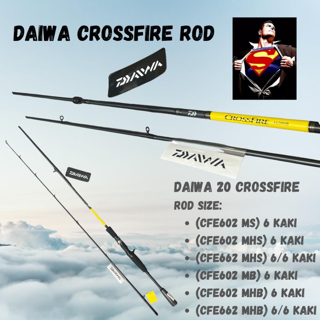 Daiwa crossfire x 662mhb rod, Sports Equipment, Fishing on Carousell