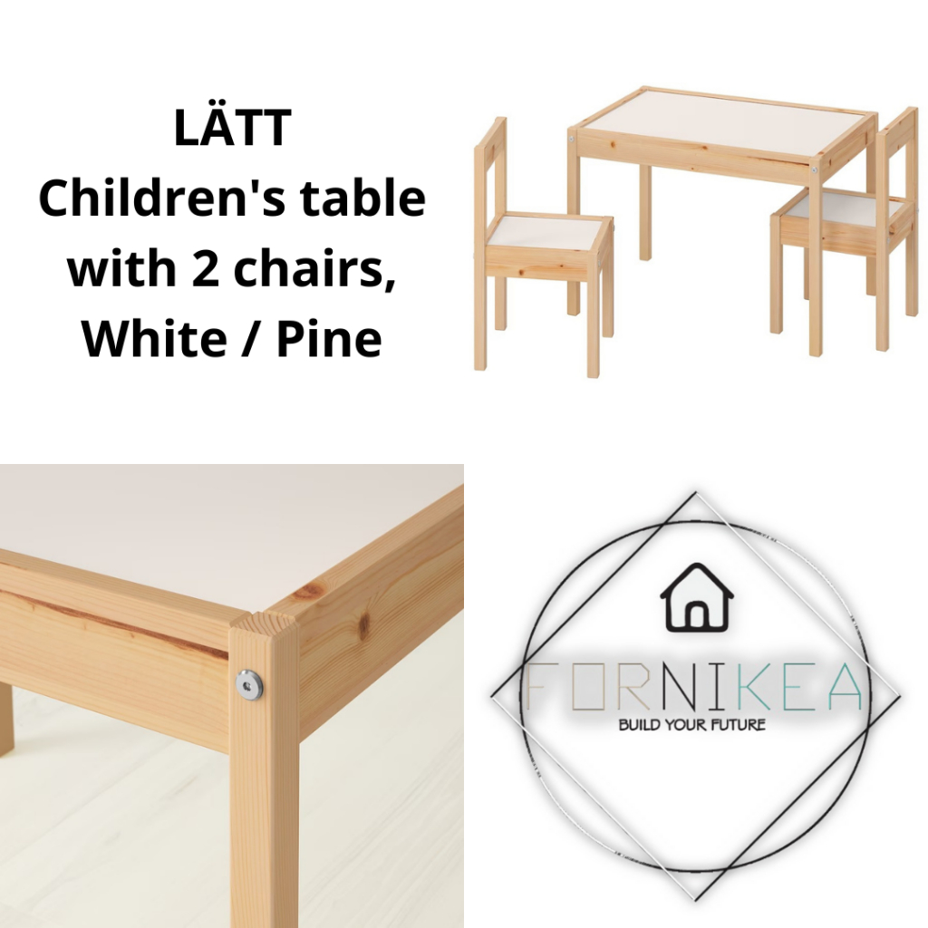 Lätt children's table with best sale 2 chairs