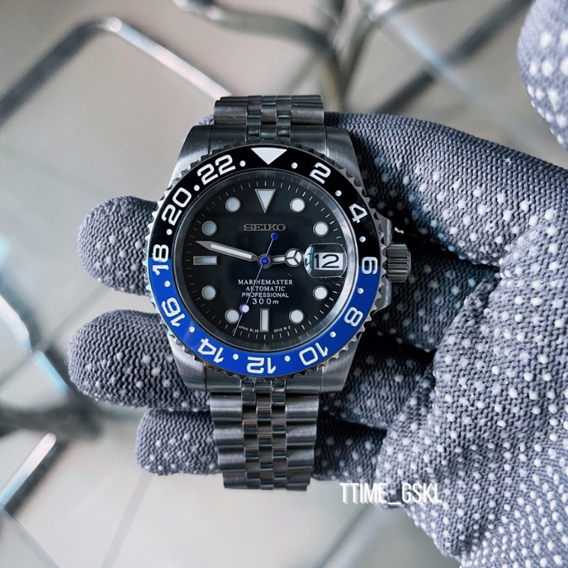 Seiko Automatic Batman 4R35 NH35 Seiko Mod Seiko Batman