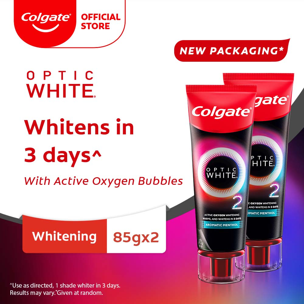 Colgate Optic White O2 Oxygen Whitening Toothpaste (85g) [Bundle