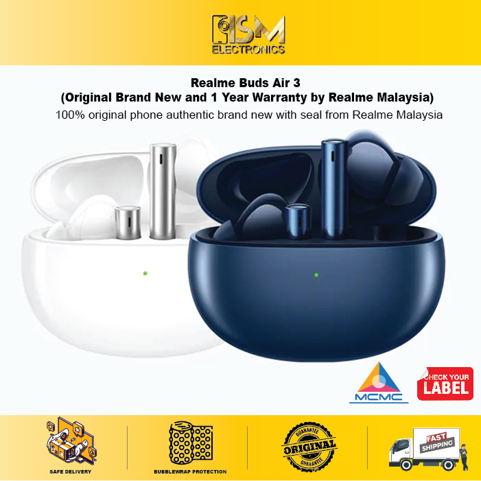 Realme Buds Air 3 Original Brand New and 1 Year Warranty by Realme Malaysia