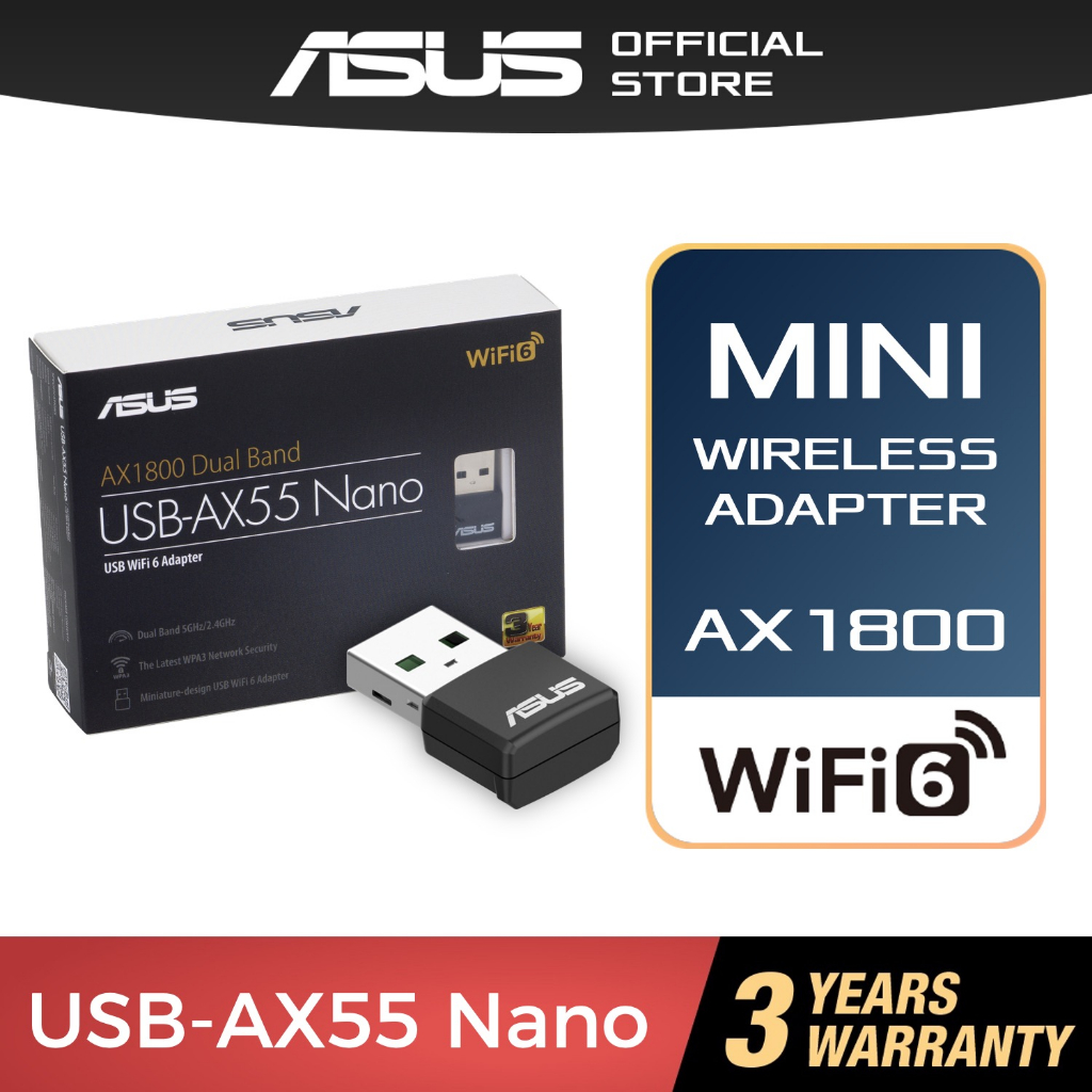 ASUS USB-AX55 Nano AX1800 USB WiFi 6 Adapter WLAN-Adapter