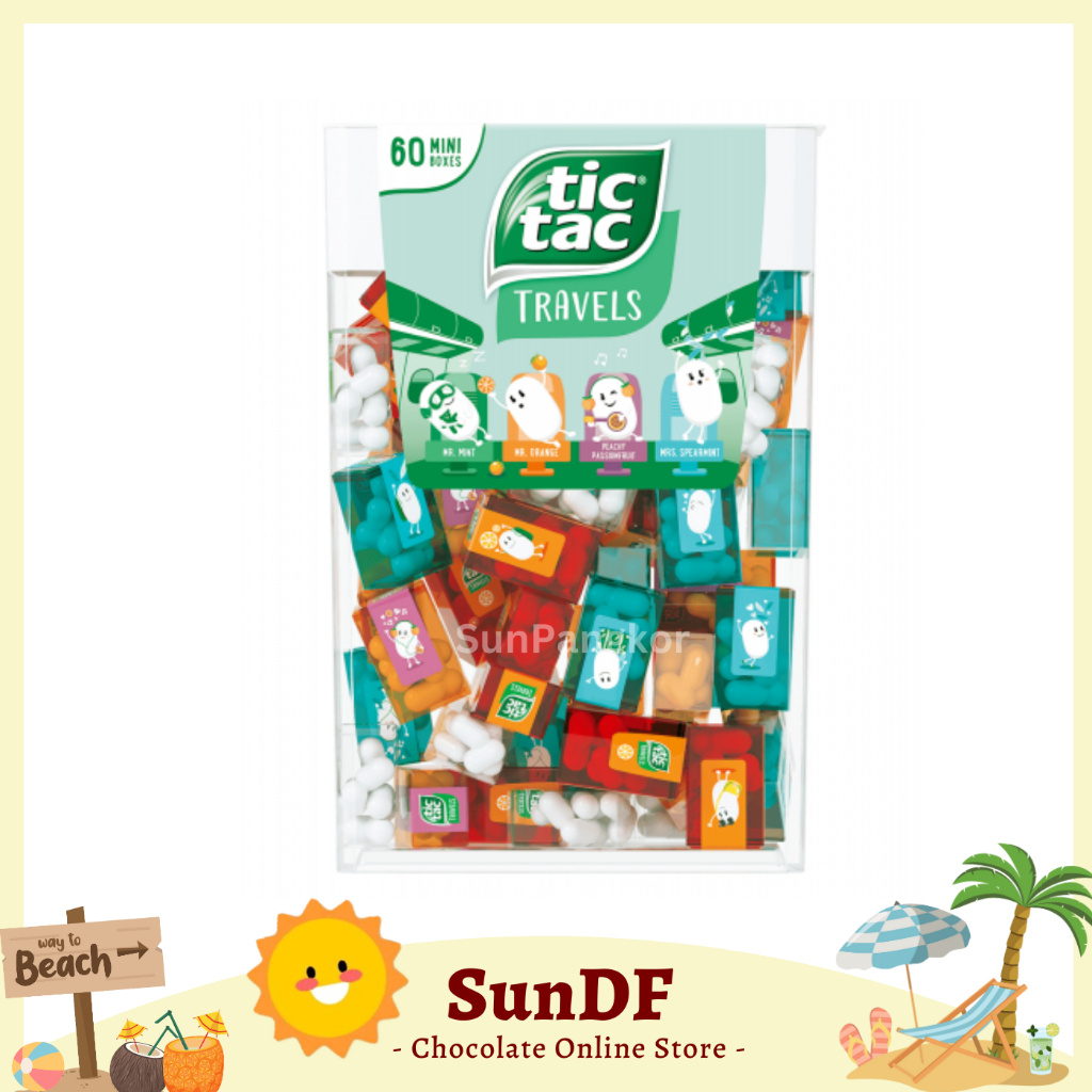 TIC TAC Travels Edition Candy Mini Box Sweet Gift x 60 Mini Boxes