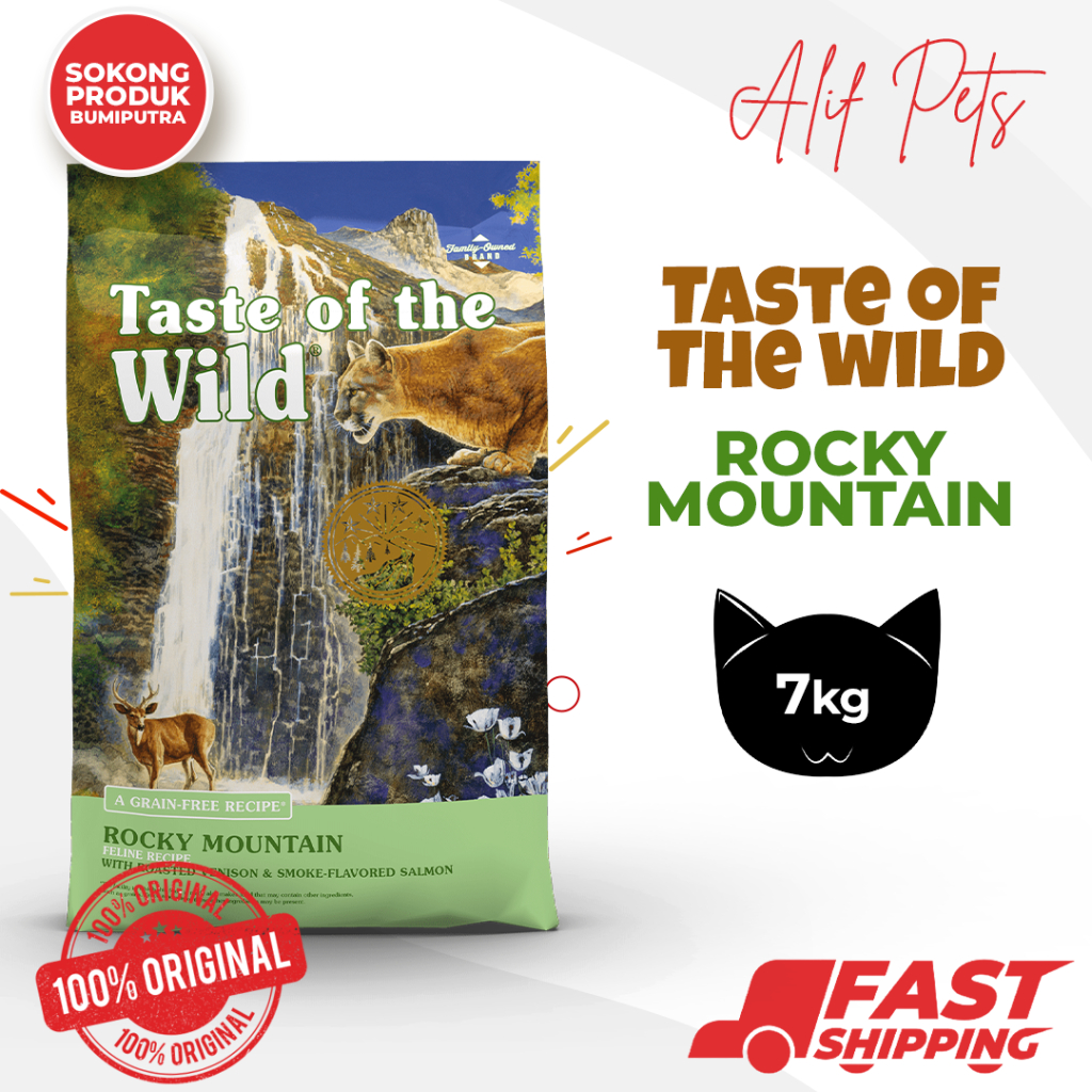 TASTE OF THE WILD ROCKY MOUNTAIN TOTW FELINE FORMULA 7KG Shopee