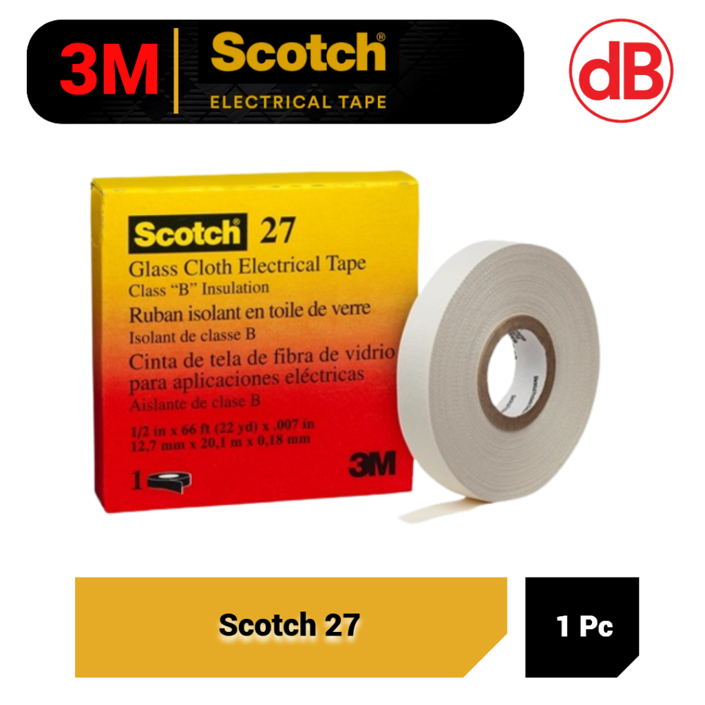 3M Scotch Tape 27 - Glass Cloth Electrical Tape (12mm & 19mm