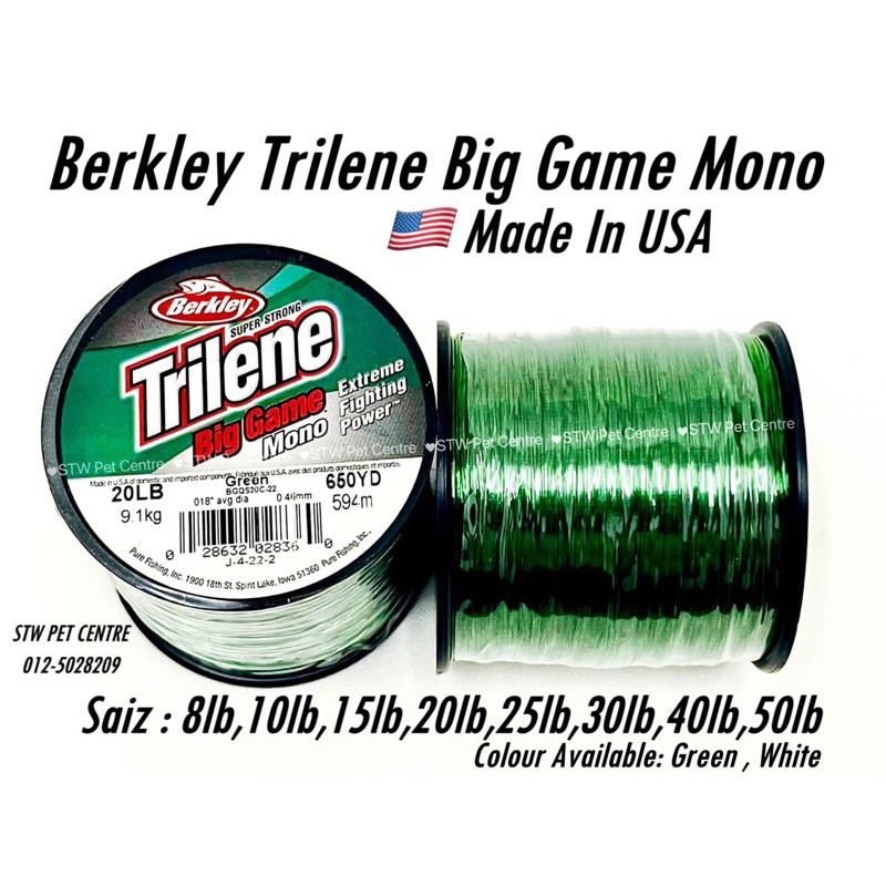 Berkley Trilene Big Game Mono Tali Tangsi (🇺🇸Made In USA) 8lb