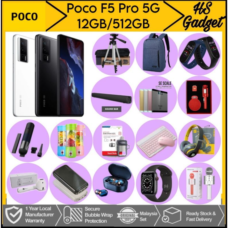 POCO F5 Pro 5G (12GB RAM + 256GB/512GB ROM) Original Warranty by