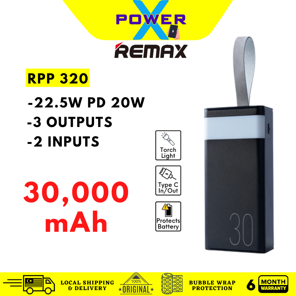 Power Bank 4 USB Outputs Power Delivery 20W + Quick charge 22.5W 30000mAh