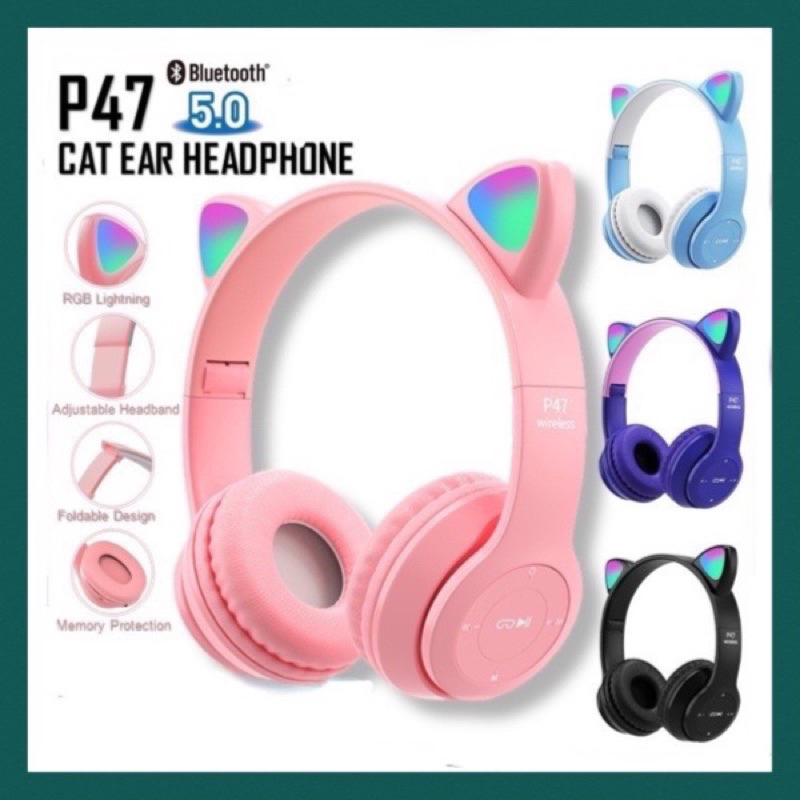 Cat ear best sale headphones shopee