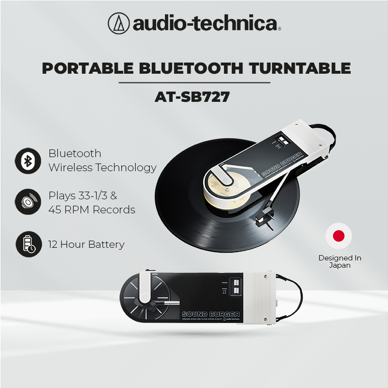 Portable Bluetooth Turntable, AT-SB727, Audio-Technica
